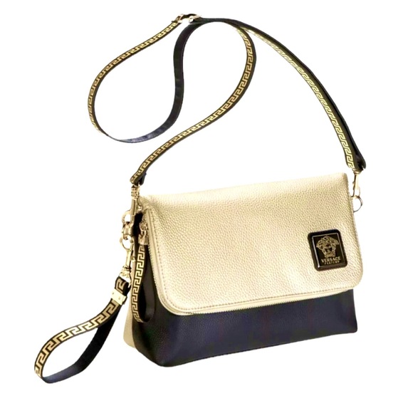 Versace Crossbody, Bag Black, Leather Color block Pattern - Picture 5 of 5